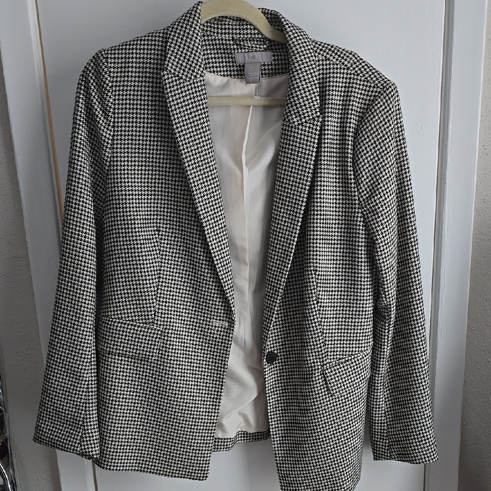 Black and Tan Houndstooth Blazer